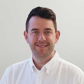 Andy has short dark hair