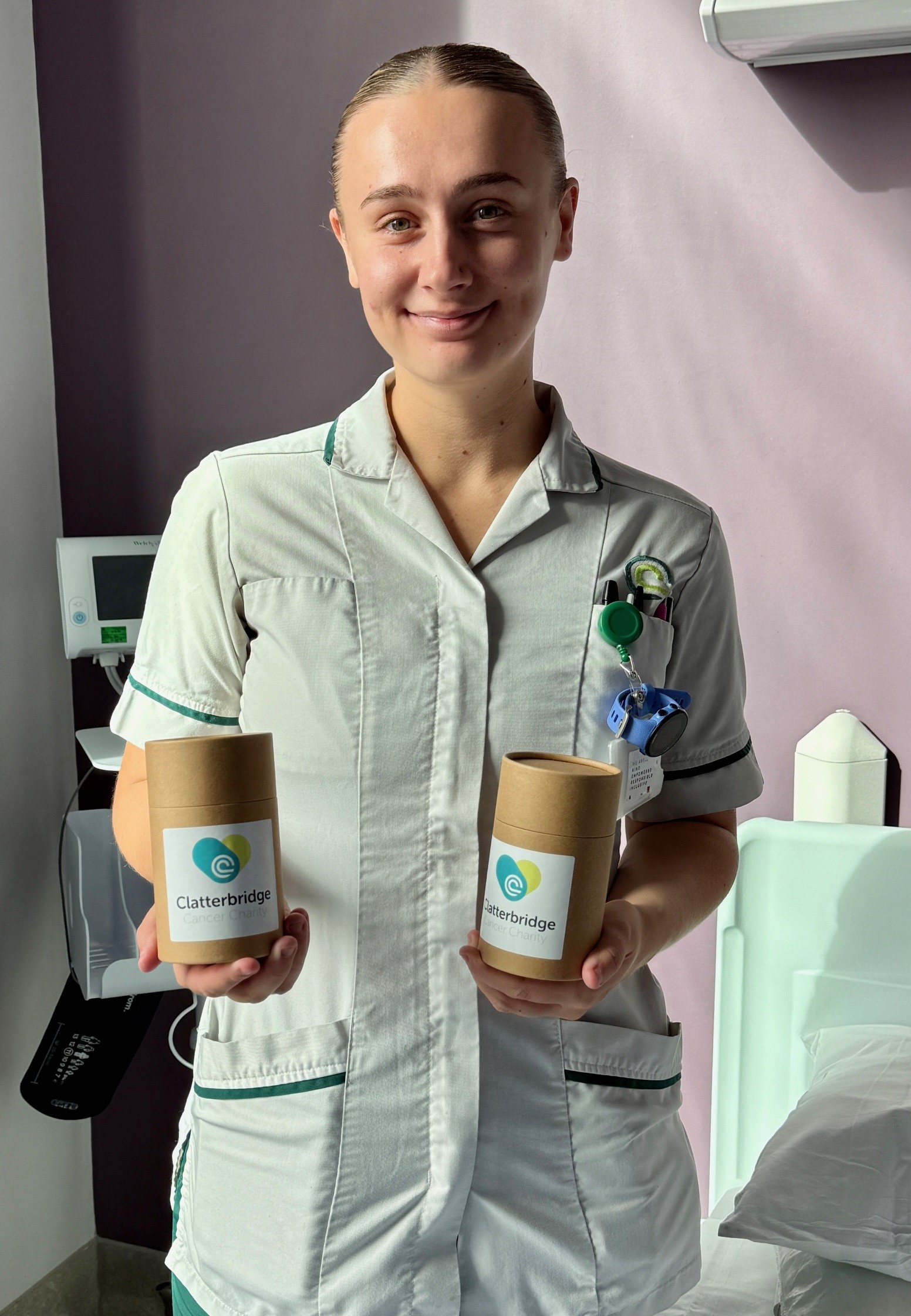 Occupational therapist Emily Anderson with her sleep packs.jpg