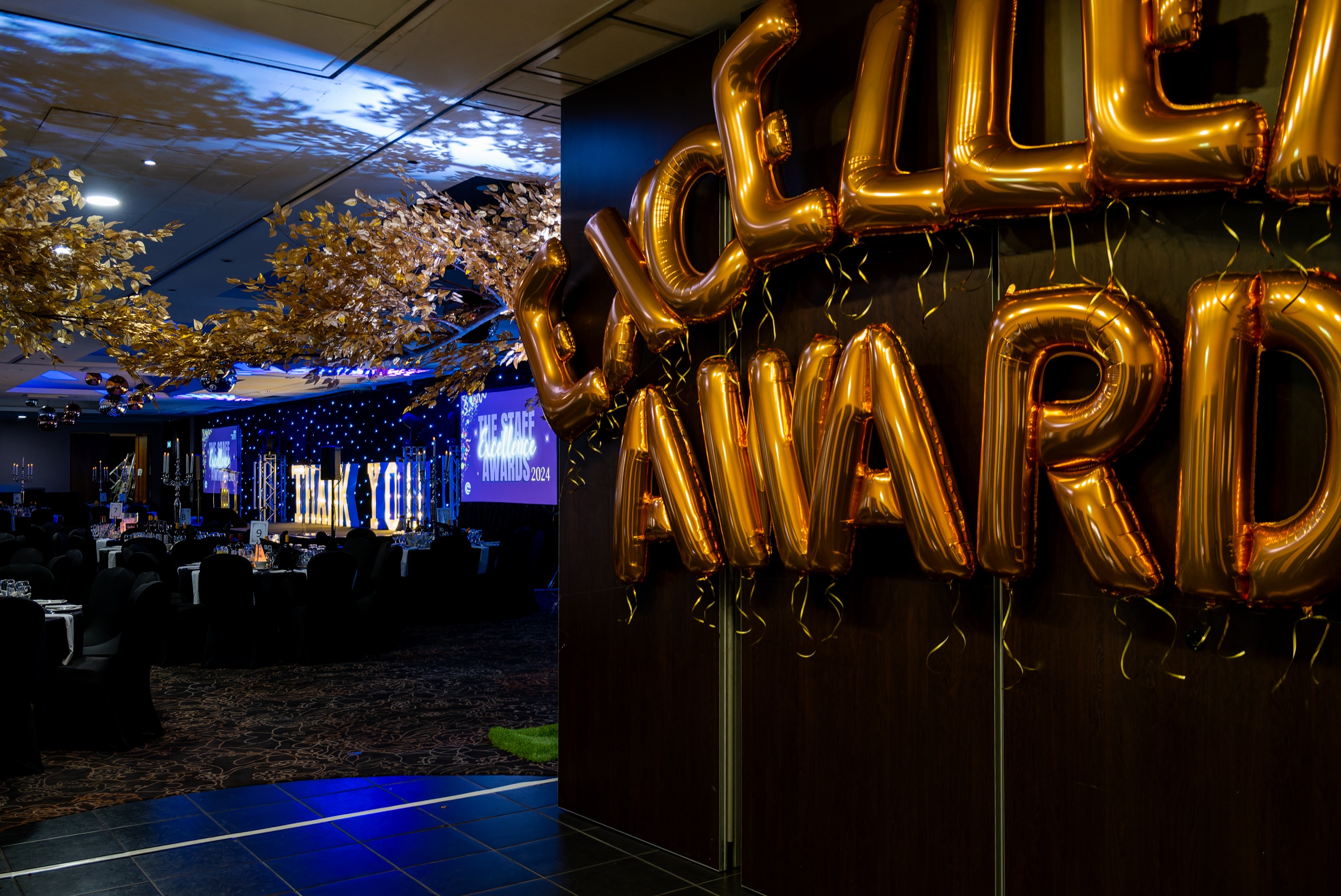 The 2024 ceremony room at The Crowne Plaza Hotel