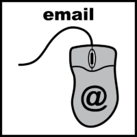 Cartoon showing a computer mouse