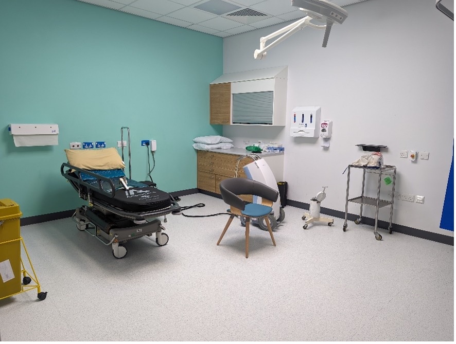 Figure 4: Treatment room in the brachytherapy suite
